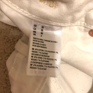 American Eagle White Jean Shorts